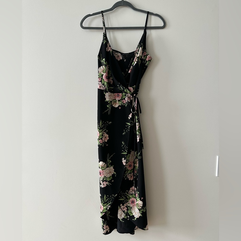 Topshop floral wrap dress